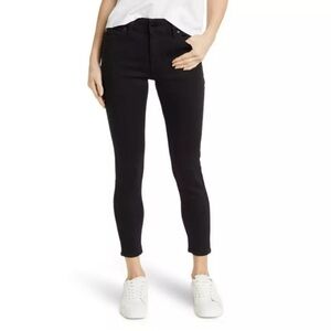 Tahari Kelly black mid rise slimming skinny jeans, size 14W minimalist preppy
